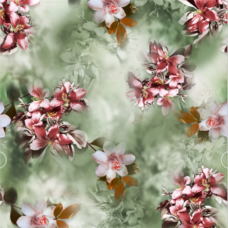 2019 spring 100% polyester 75d super soft escada digital printed fabric