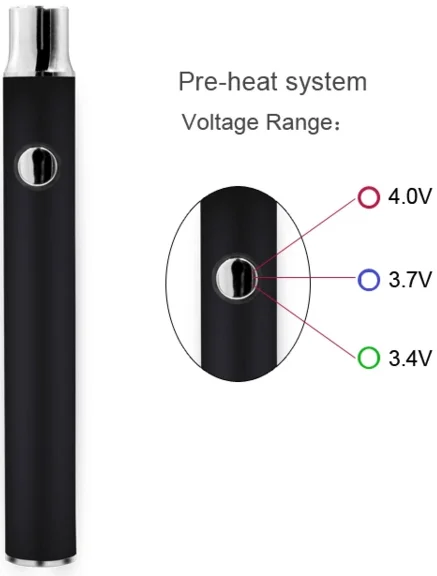  Высококачественная электронная сигарета Vertex с аккумулятором 350mah CBD Vape Pen резьбой