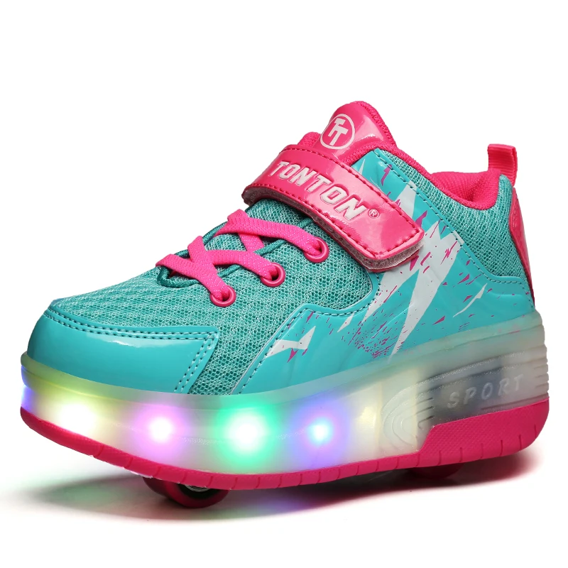 Wheel Shoes Roller Shoes Girls Boys Roller Sneakers LED Light up Shoes with Wheels
