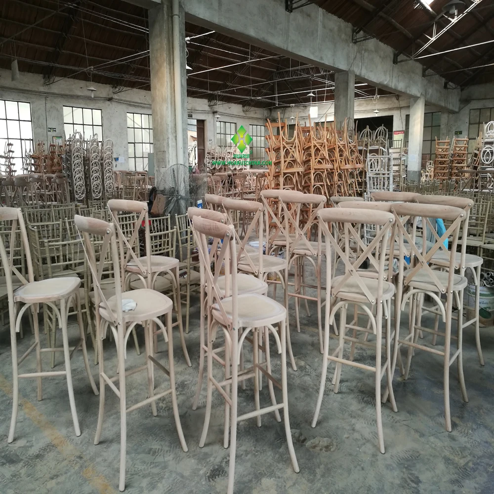 Bar cross back chair bar stool