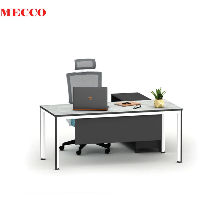 High end office table and chair price office computer table design office table accessories stock design with steel legs