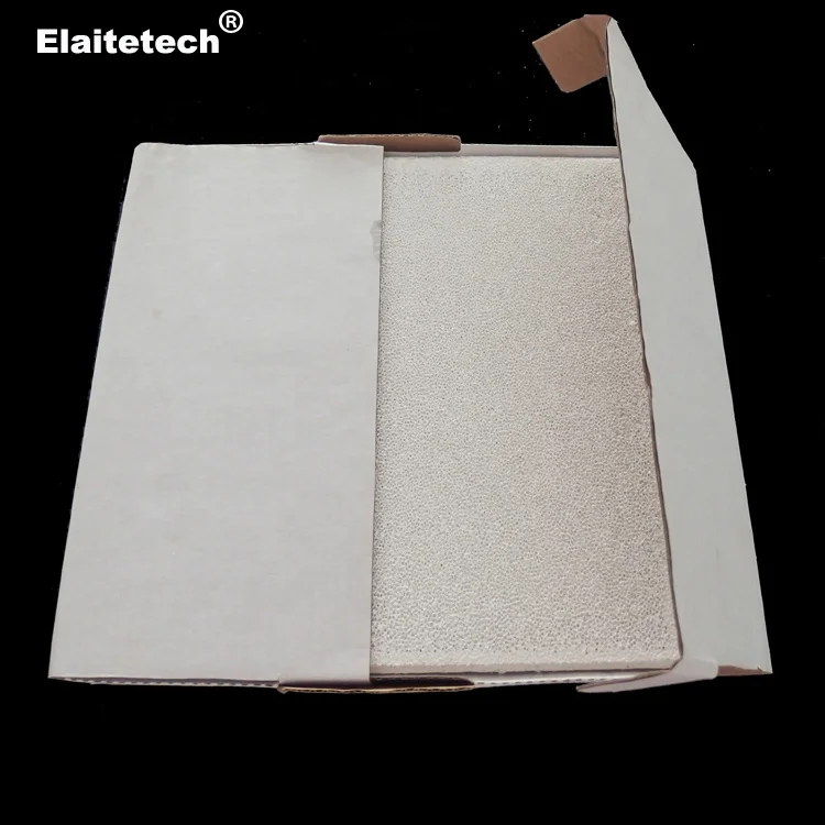 High alumina ceramic foam filter plate 305mm*305mm*50mm for aluminum ingot and billet casting