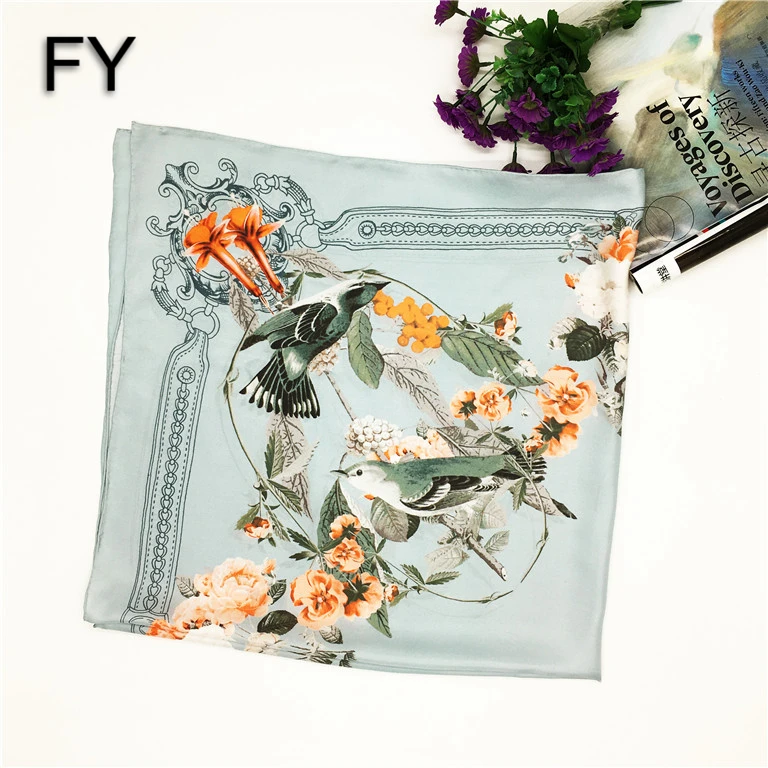 Factory Direct Hand Roll Digital 100% Silk Mosi Scarf