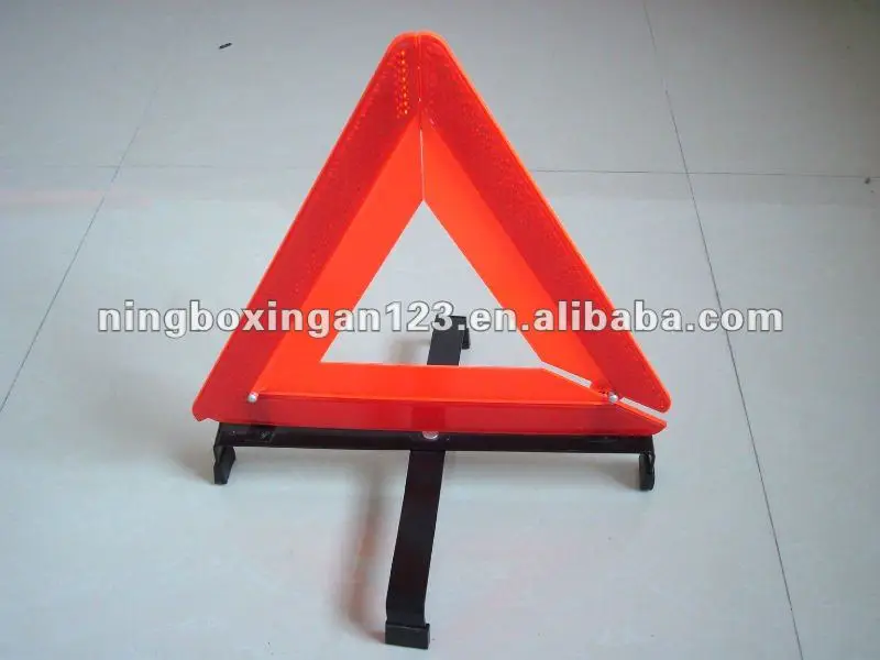 china manufacturer car accessory traffic sign PMMA sign reflector e-mark led lights warning triangle for road safety