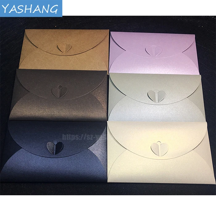 Design pearl paper business invitation pocket custom Paper & Paperboard Printing business envelope