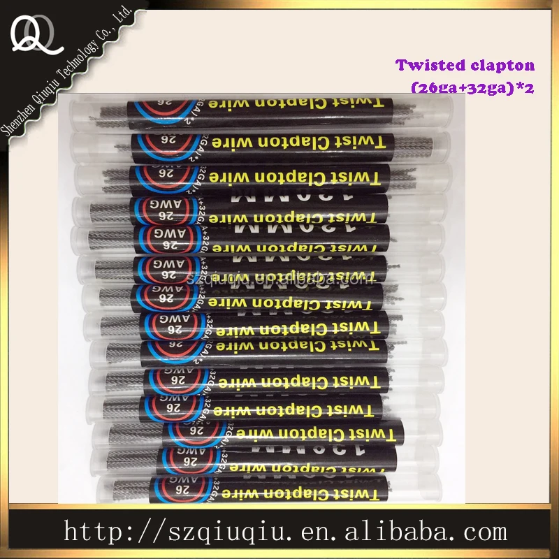Prebuilt coil Twisted clapton (26ga+32ga)*2 hot selling clapton wire DIY by tube, many clapton wire in stocks