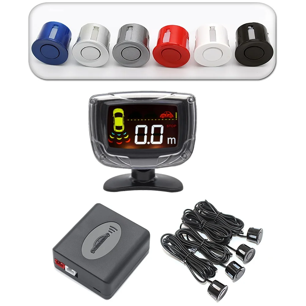 22mm Round Sensor Auto Reverse Radar Parking System with LCD display alarm