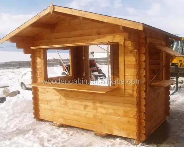 2018 popular prefabricated wooden kiosk