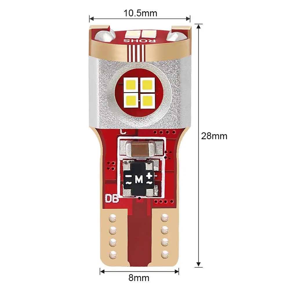 SANYOU Super Brightness Auto LED Bulb T10 1515 12SMD Canbus Indicator Light LED T10 Bulb