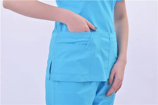 
Wholesale Male and Female White 100% Cotton medical scrubs 