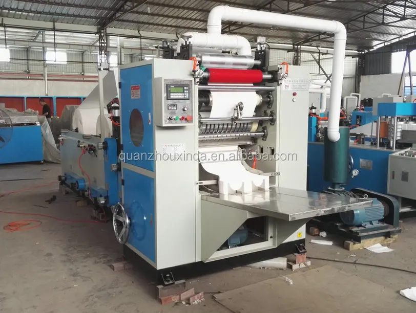 Hygienic V folded hand towel folding and cutting equipment/multi folding embossed paper towel interfold machinery for sale