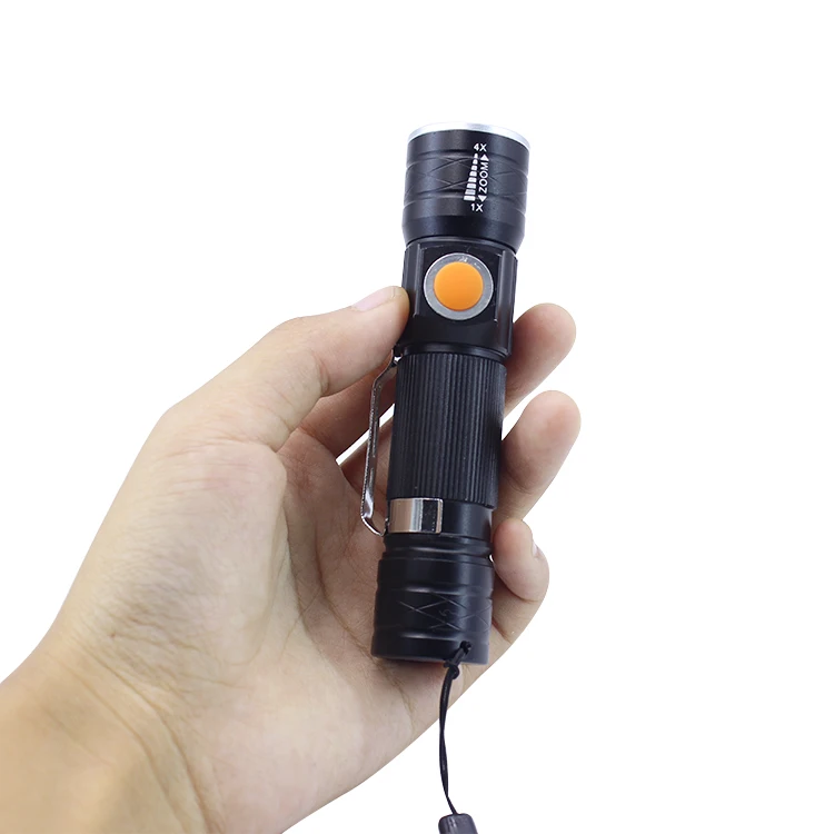 T6 Aluminum Pocket Bright Flashlight 18650 Led Mini USB Rechargeable Led Torch