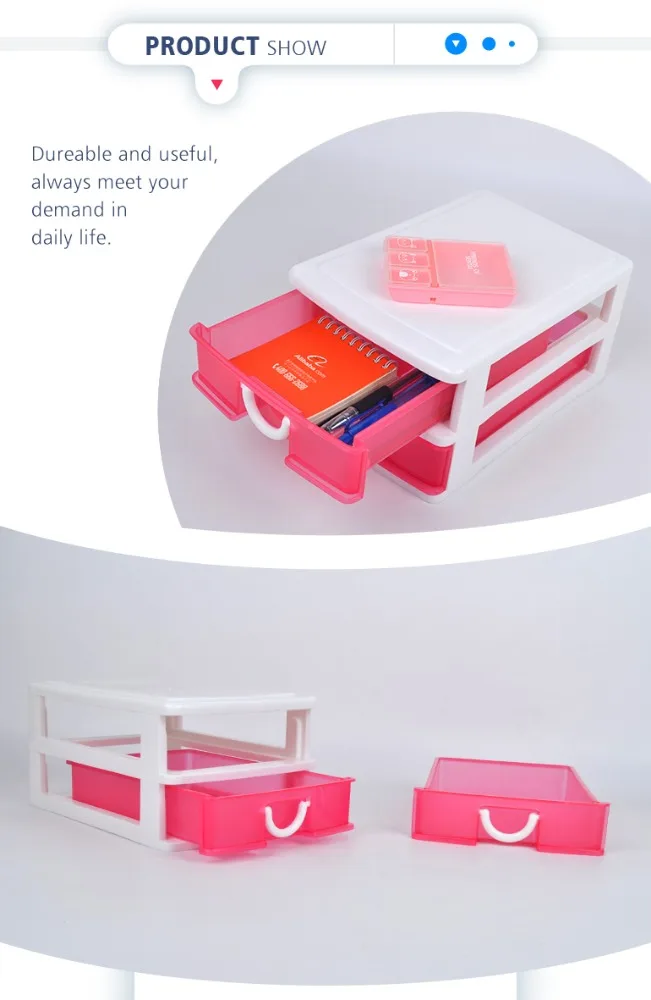 3 layers desktop drawer cheap small office stationery storage cabinet drawer plastic with good quality home and office
