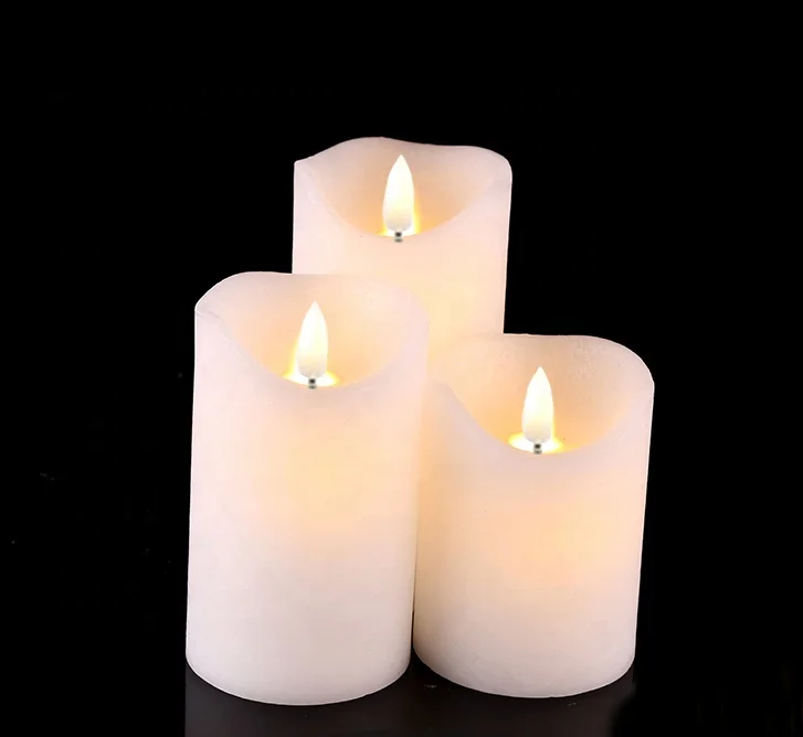 New style LED pillar candle with bullet shape wick