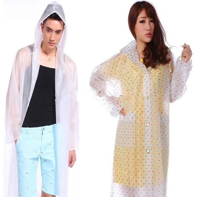 Cheap promotional 100% waterproof disposable reusable PEVA raincoat
