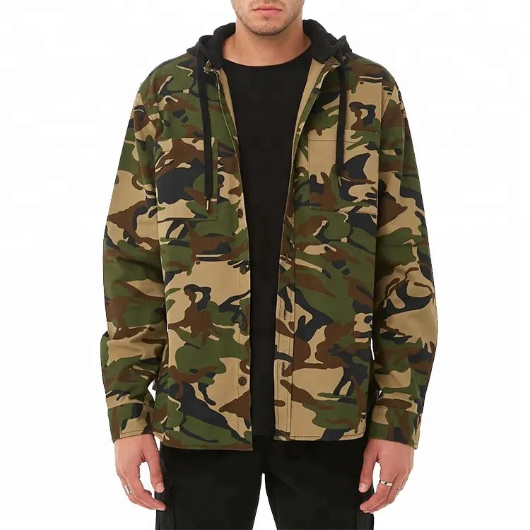 Fashion Men Hooded Green Camo Jacket,Bomber Jacket