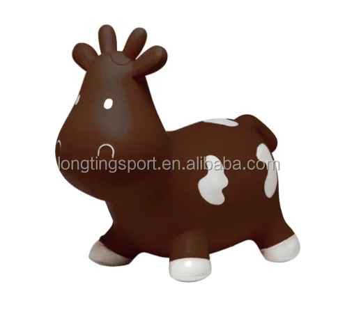 pvc milk cow jumping toy inflatable animal