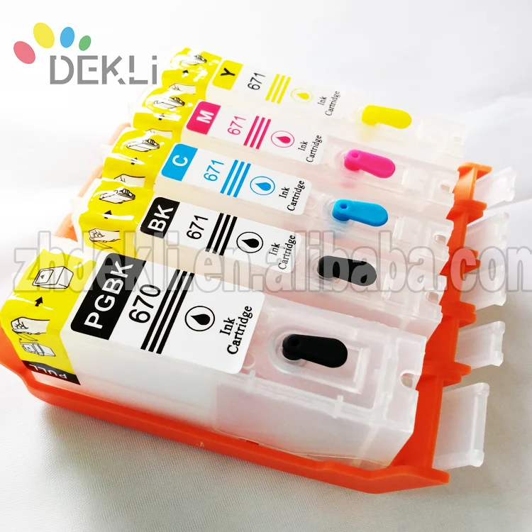 5 Color CISS Ink Cartridge for Canon TS9060 TS8060 TS6060 Printer with Permanent reset chip