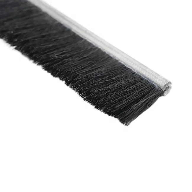 
Door window sealing strip brush with aluminum bottom 