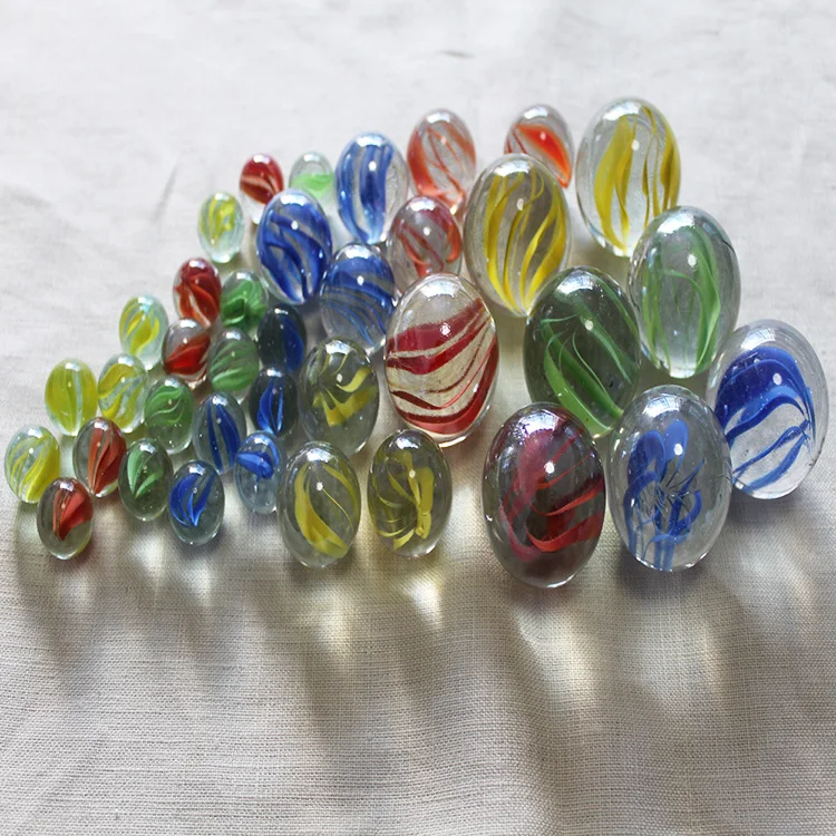 Custom logo marble 25mm glass marbles with 8 petals eye balls