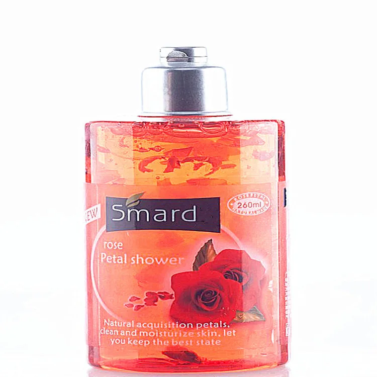 high quality cleaning relaxing flower petal moisturizing firm smooth nutritious refreshing skin whitening body shower gel