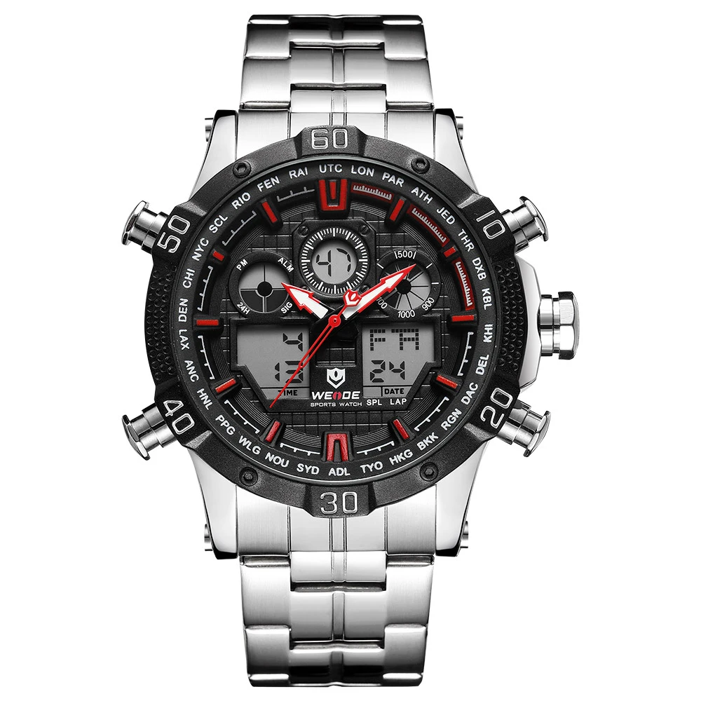 
Weide WH6901-1C Men Stainless Steel Original New Design Multifunction Innovative Product Sport Best Selling In Europe Watch 