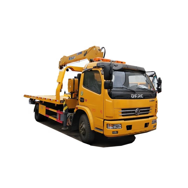 Multi-purpose wrecker/5 ton flatbed wrecker tow truck mounted crane