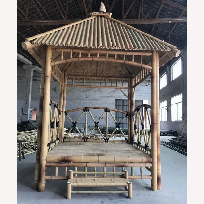 FD-170301 bamboo pavilion 3*3 in gazebos