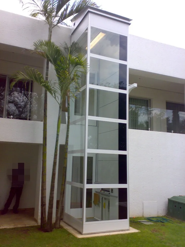 OTSE luxury villa glass panoramic lift screw small home elevator