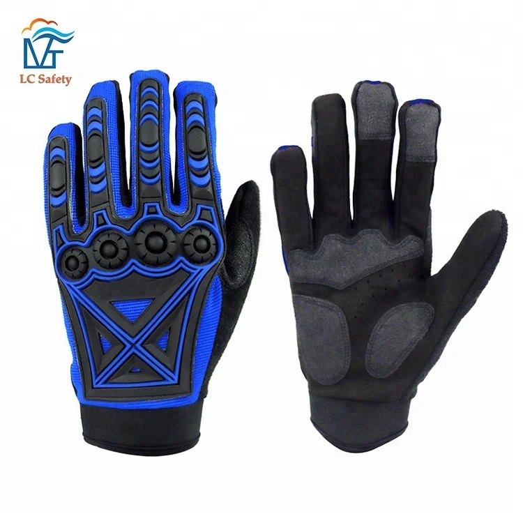 Microfiber TPR Impact Resistant Crush Proof Gloves