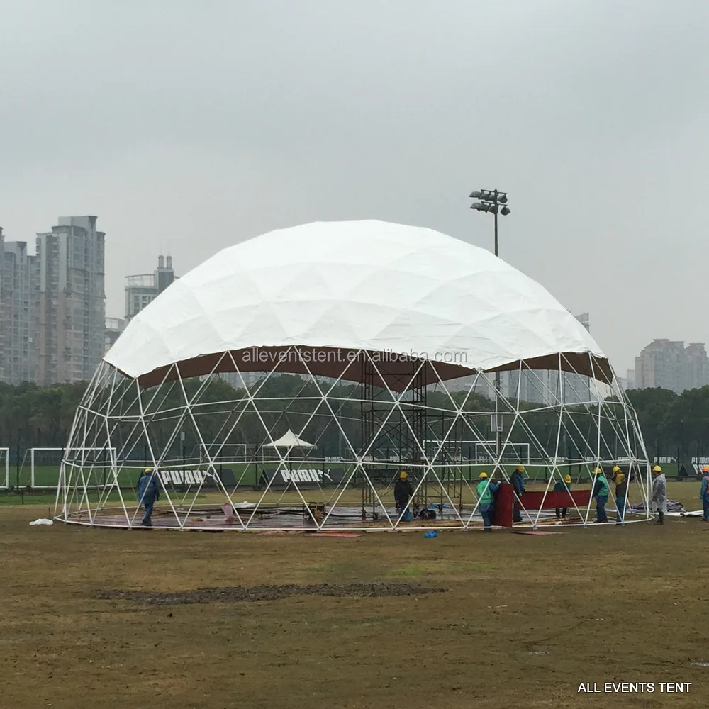Large commercial geodesic dome tent for party sale