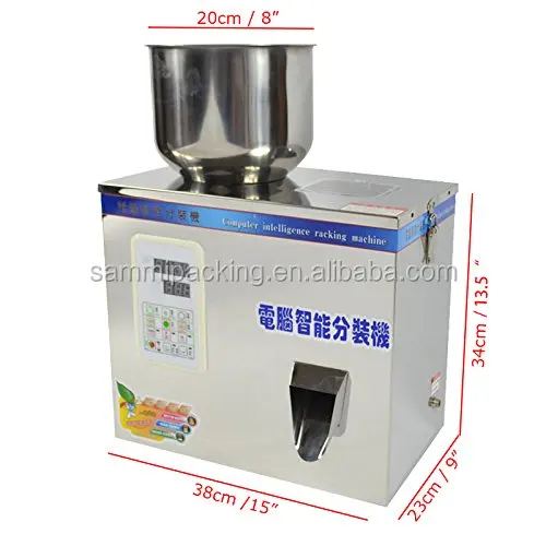 2-200g Semi Automatic Capsules Bottle Bag Powder Filler Tea Seeds Grains Powder Glitter Weighing Powder Filling Machine