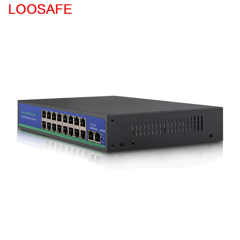  16-портовый коммутатор питания через ethernet 250W гигабитный
