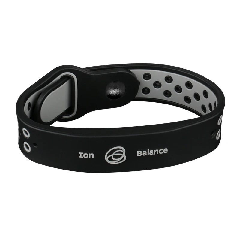 P143 germanium tourmaline power hologram OEM rubber silicone balance custom logo sports gym magnetic wristband men bracelets