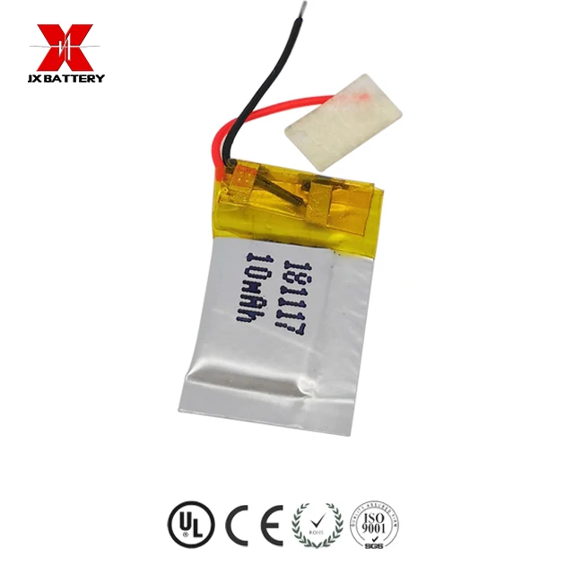 minimum capacity 10mah battery smallest rechargeable lithium lipo battery 181117 3.7V battery