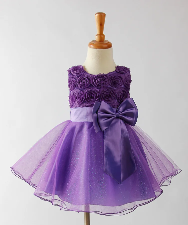 WONDERLAND children clothes new model pink with blue children bridesmaid dress latest children