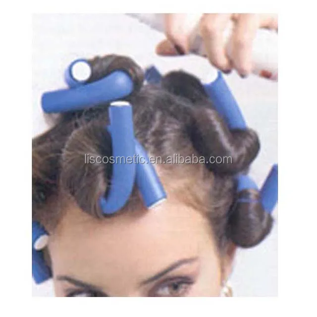 Factory whole sale fashional Rubber bendy foam hair rollers for hair curling at home
