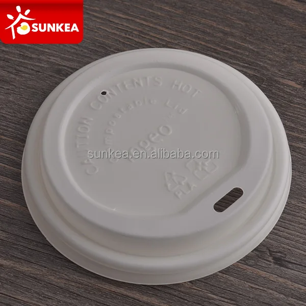Biodegradable eco friendly PLA CPLA plastic coffee cup lid
