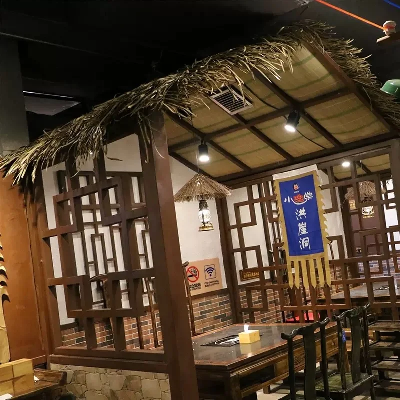 Roof palm grass cover synthetic