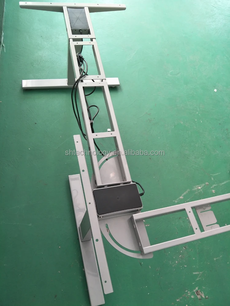 3 Legs electric height adjustable and rotatable office corner desk  L shaped desk office desk  corner