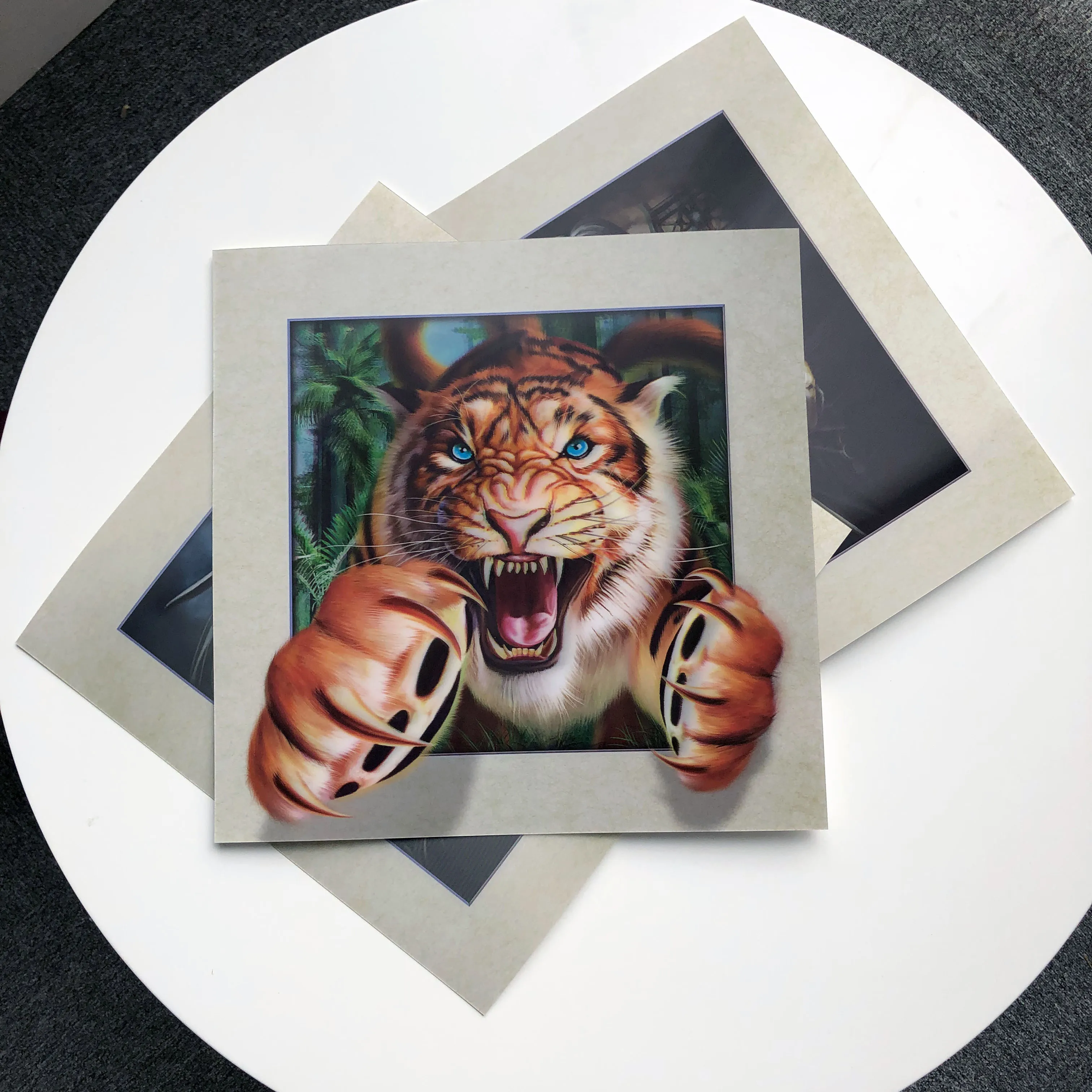 5d lenticular picture of tiger 40x40 3d lenticular poster with frame