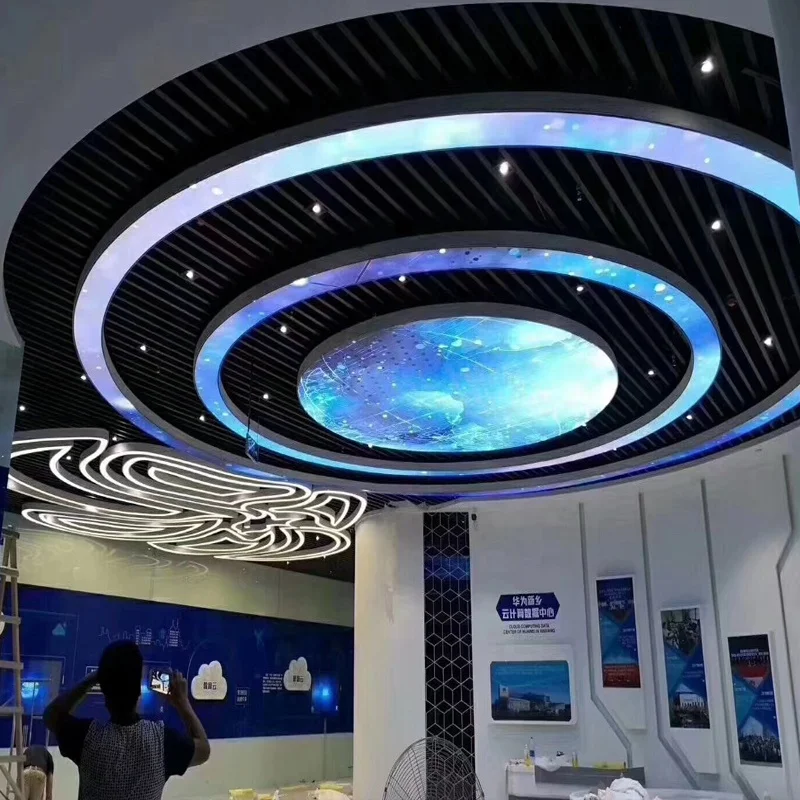 ZHIHAI round star ceiling lights home decor custom stretch ceiling pvc tiles