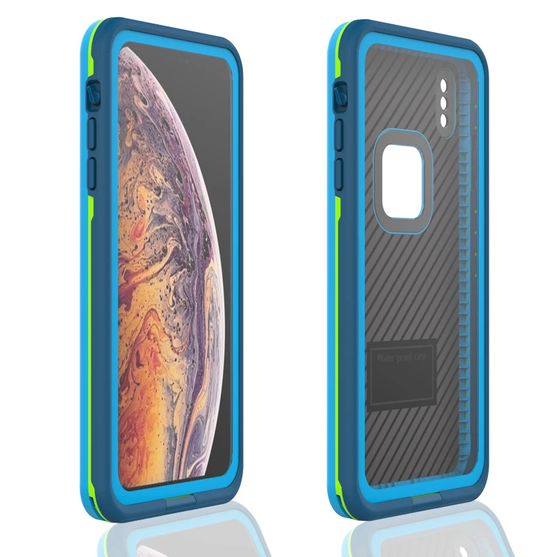 
Waterproof Case 360 Full Rugged Cover Slim Shockproof Dustproof Waterproof Built-in Screen Protector For iPhone XS/ 