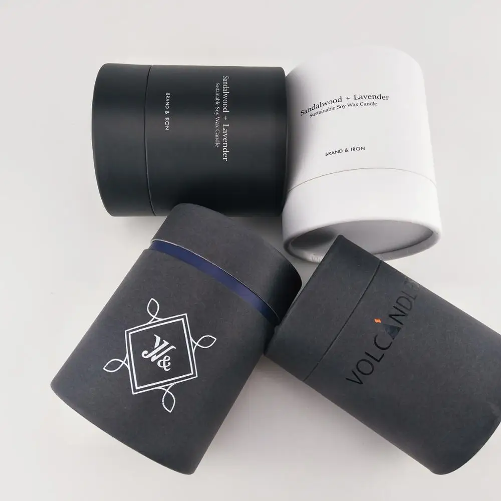 custom cylinder packaging for candle containers