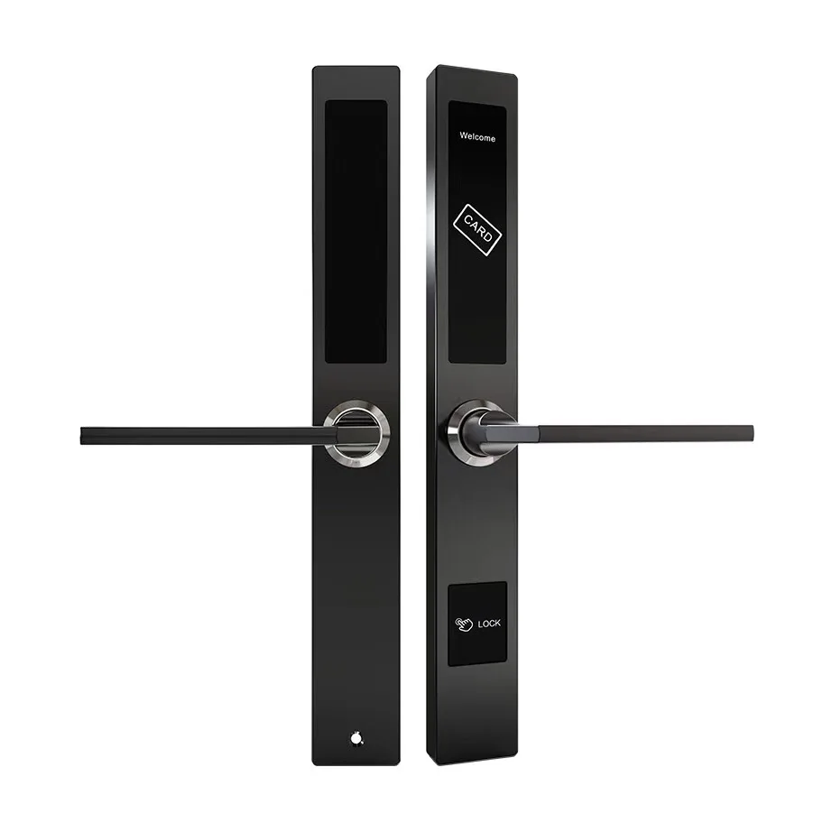 
Glass door narrow stainless steel Keyless Fingerprint electronic smart digital door handle lock 