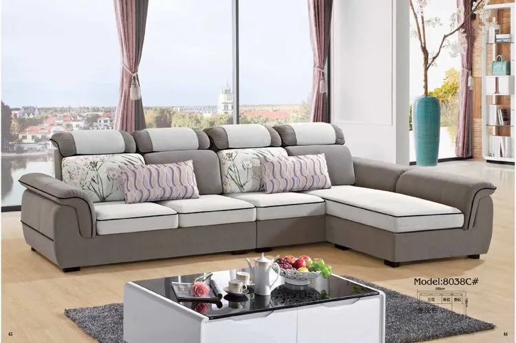 fabric modern sofa set interior furniture mobilier