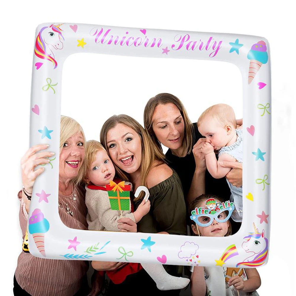 Party Event Photo Booth Backdrop White Inflatable Picture Frame