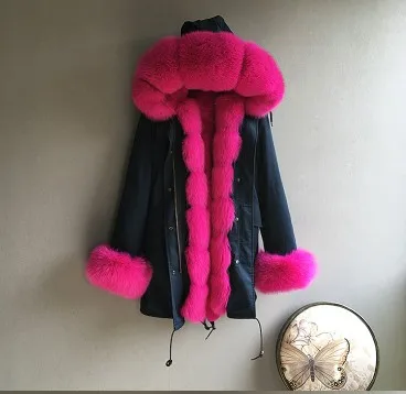 Hot New Products parka real fur of High Quality