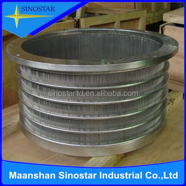 paper mill stainless steel pressure screen basket