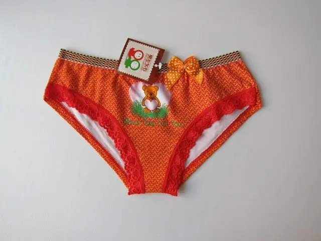 
cotton underwear women with cartoon bear printing 